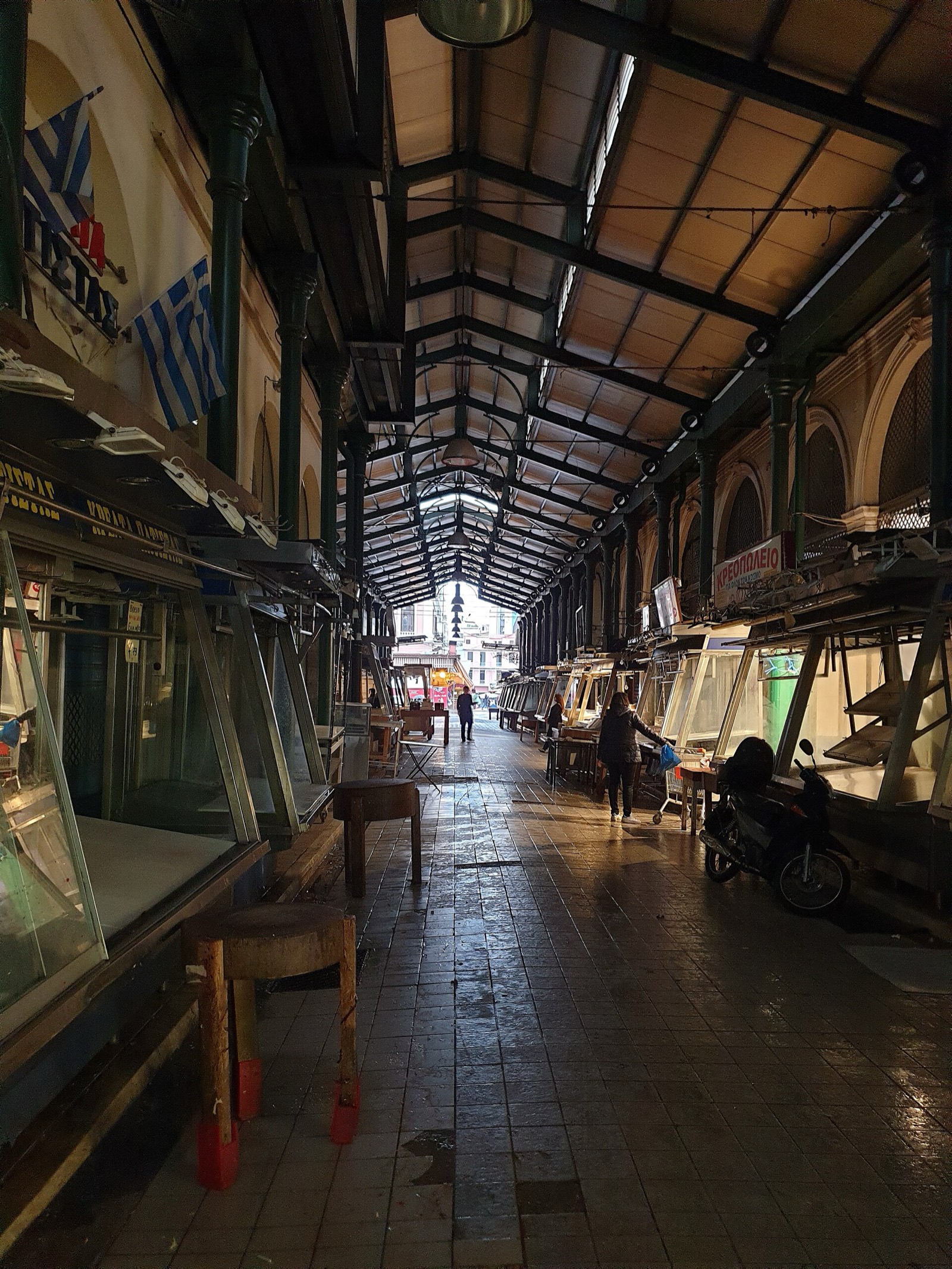 Varvakios Central Market on Athinas Street in Athens